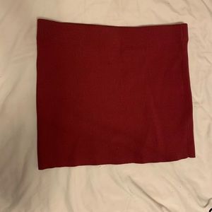 red knit zara mini skirt